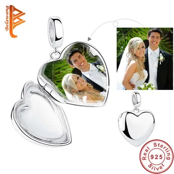 

Authentic 100% 925 Sterling Silver Charm Bead Fit Pandora Bracelet Necklace DIY Custom Photo Personalized Jewelry Making