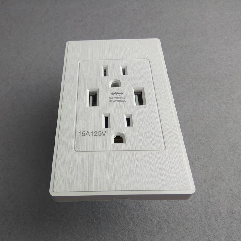 Американский двойной Usb розетка американский стандарт розетка США 3.1A Usb розетка панель США вилка