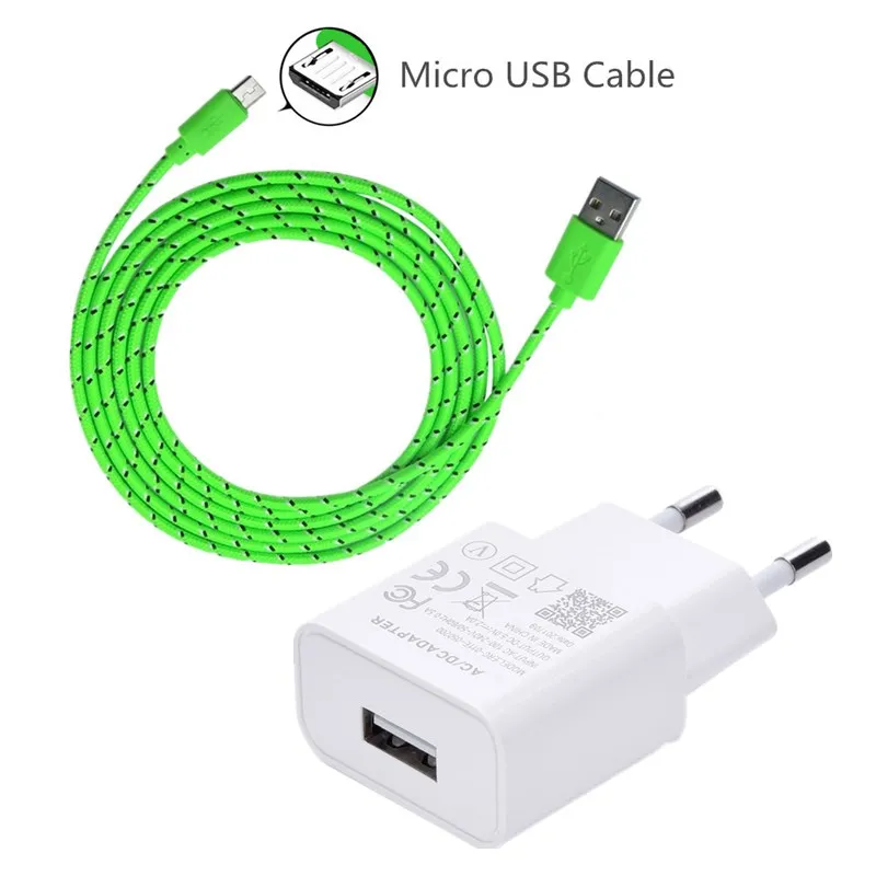 5В 2А настенное зарядное устройство адаптер micro USB зарядный кабель для Samsung A10 A20 M10