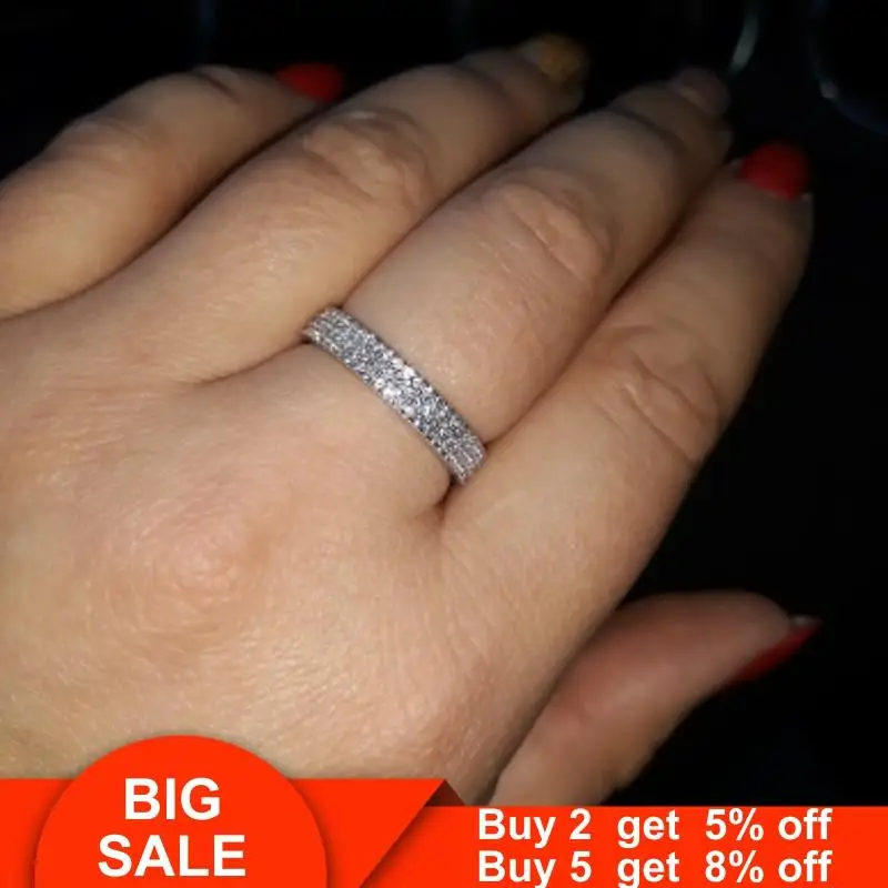 Женское Обручальное кольцо из серебра 925 пробы обручальное AAAA фианит для женщин