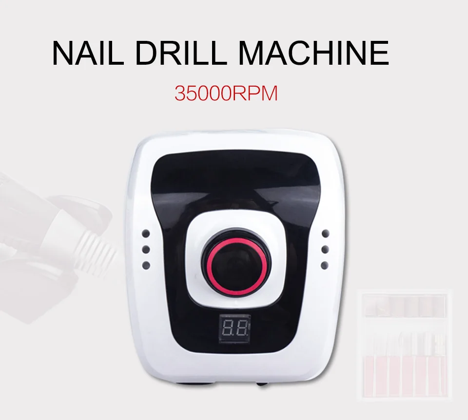 35000RPM Electric Nail Drill Manicure Machine Apparatus for Manicure 45W Pedicure Nail File Tools Manicure Cutters Tools Set
