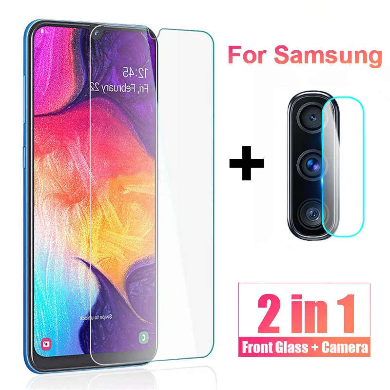 2 в 1 стекло для samsung Galaxy A50 A30 A20 HD камера защитная пленка для samsung a50 30 20 протектор экрана защитное закаленное стекло
