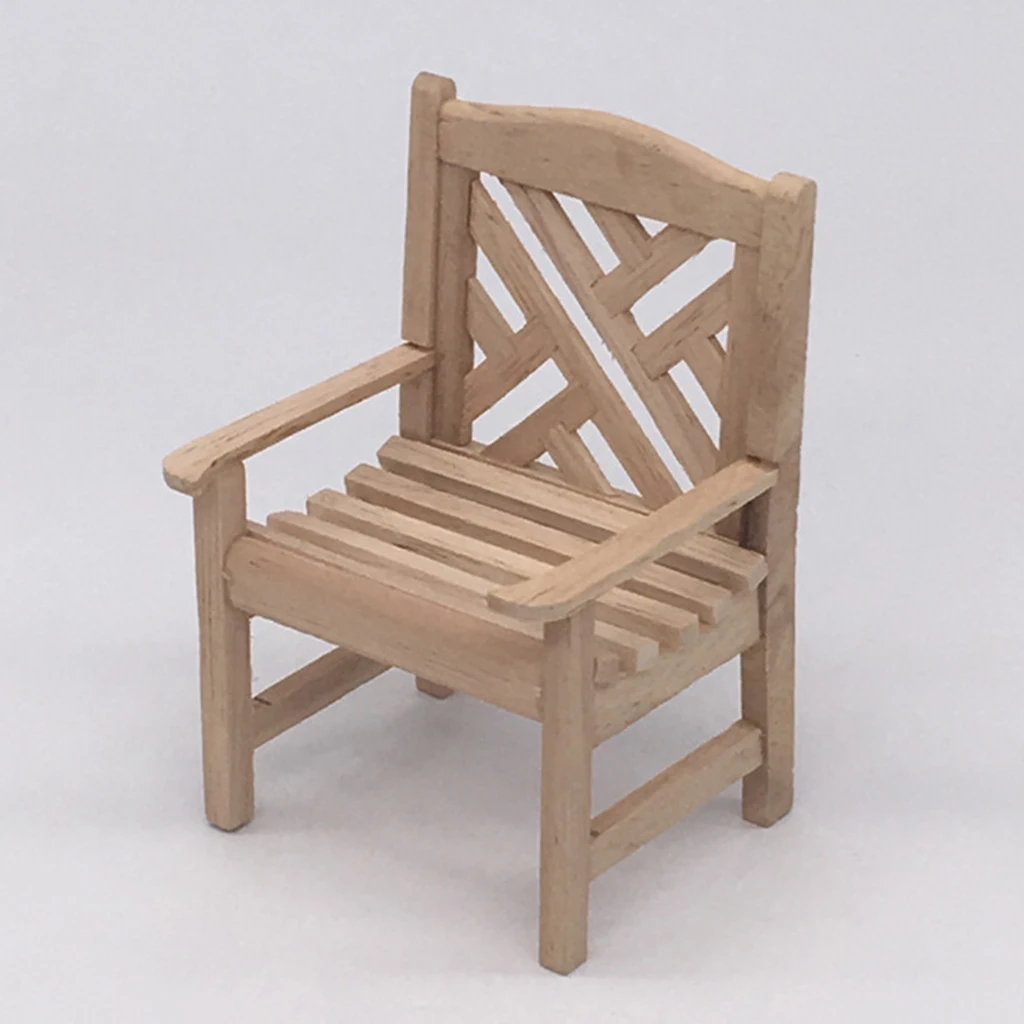 Details about   Dollshouse Miniature Unpainted Garden Bench Chair 1:12 Puppenhaus Furniture 