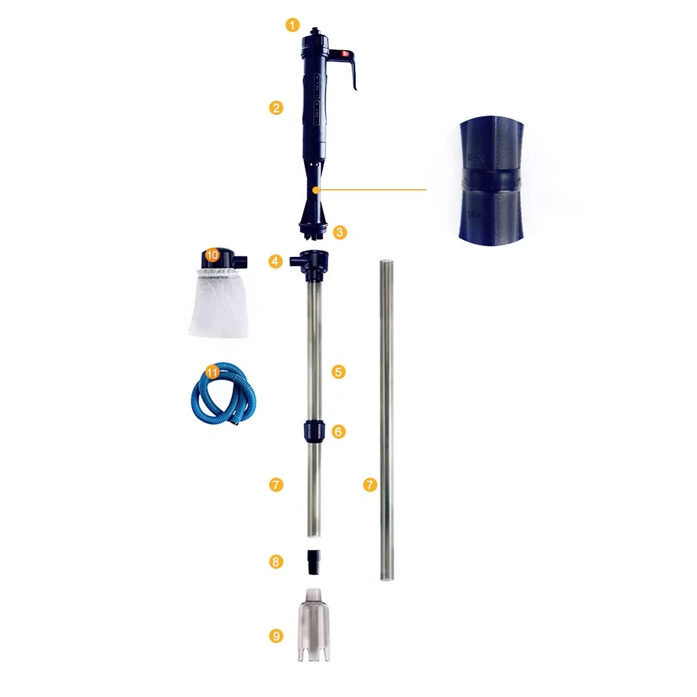 EU Plug Sand Washer Aquarium Automatic Durable Siphon Plastic Vacuum Water Filter Electric Fish Tank With Plug Tool Pump Gravel Cleaner - Цвет: EU Plug