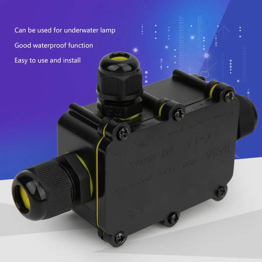 

Plastic Cover DIY Project Instrument Case Electrical Enclosure M686 IP68 Outdoor 4m Underwater Wiring Junction Box UL94V-2