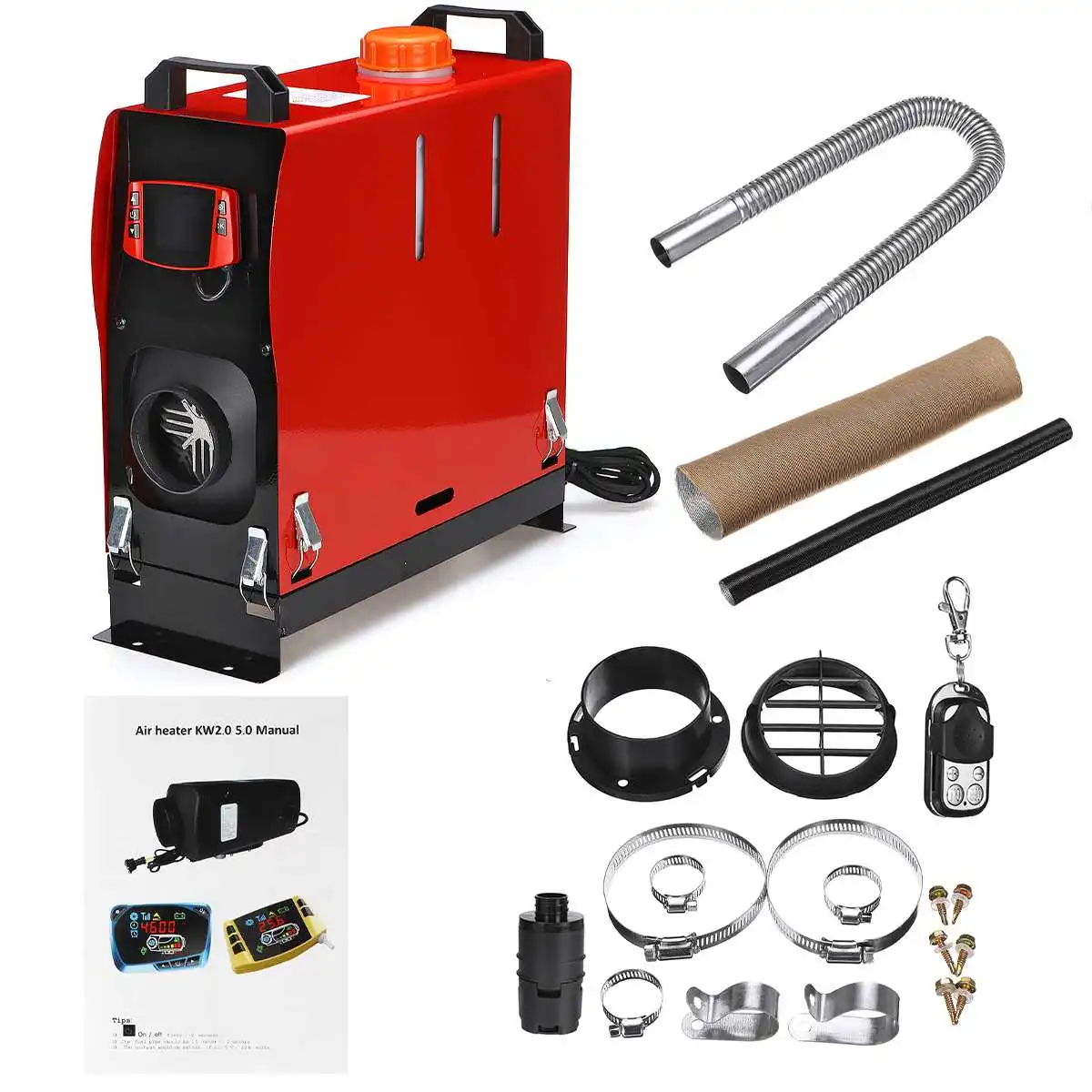 Günstig Alle in Einem 8KW 12V Auto Heizung Diesels Luft Heizung Einzigen Loch Neue diamant LCD Monitor Parkplatz Wärmer Für auto Lkw Bus Boot RV