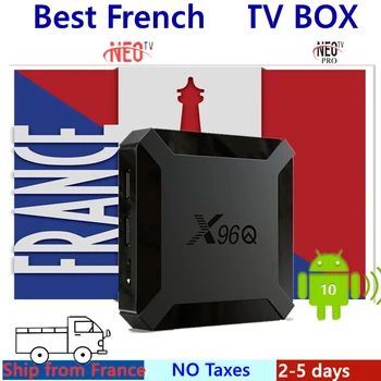 

French IPTV Box X96Q Android tv Box Android 10+ NEO support IPTV France Arabic Morroco Smart TV Box only no channels including