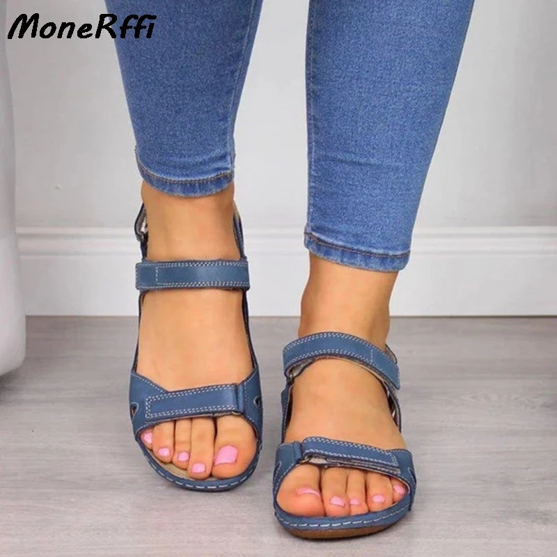 peep toe comfort sandals