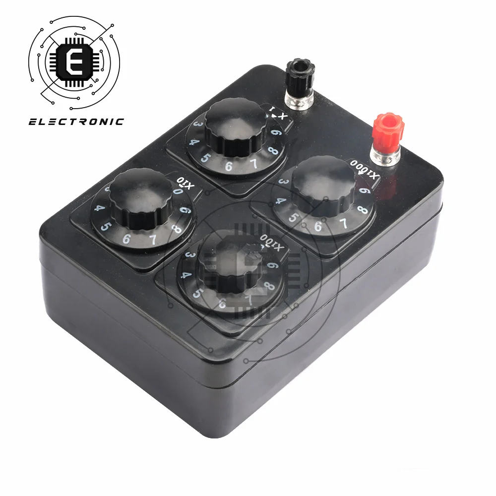 0-9999 Ohm Simple Resistance Box Precision Variable Decade Resistor Teaching Instrument resistance box
