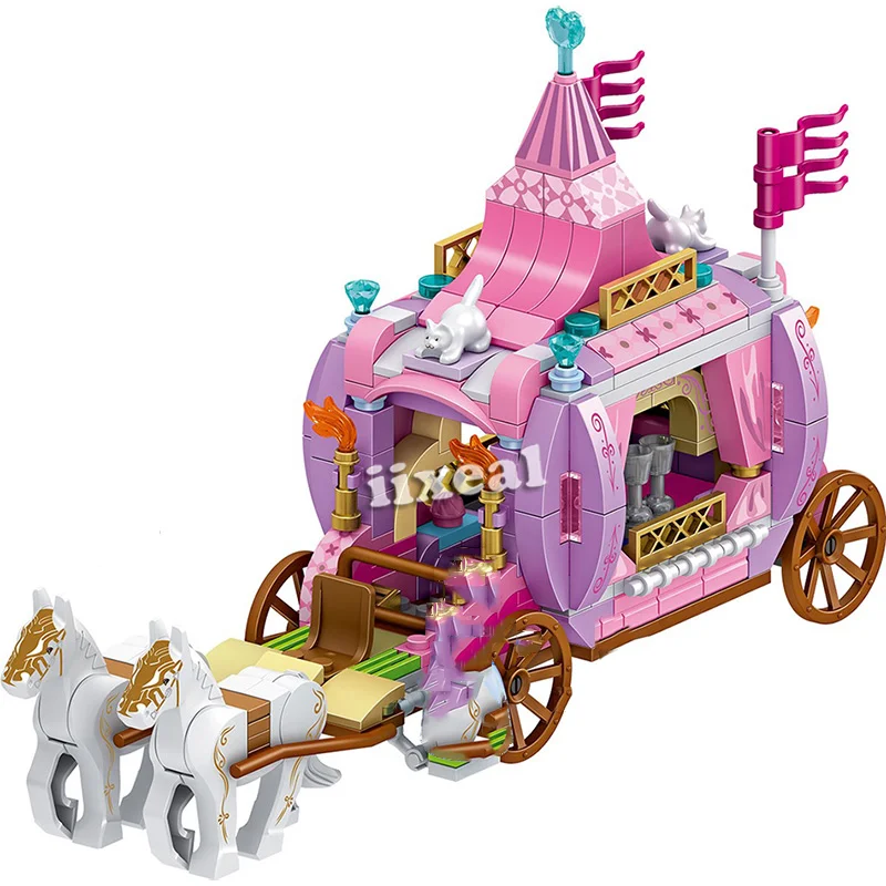 Новые игрушки принцессы совместимые DIY Windsorsed Castle Princess Royal Carriage наборы