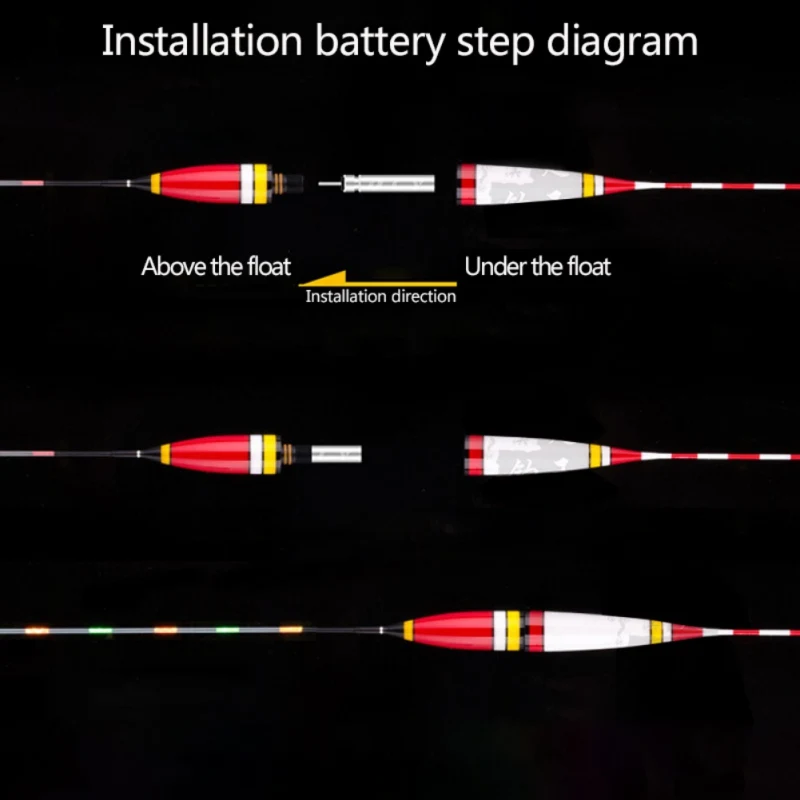 5 шт./компл. поплавки для электронные рыболовные снасти рыболовные принадлежности плавающие батарейки литий Pin клетки Электрический поплавок светодиодный светильник Stick