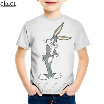 

CLOOCL Baby 4 To 13 Years Cartoon Animation Bugs Bunny T Shirt Boy Girl 3D Print Short Sleeve Clothing Teens Fashion Tops