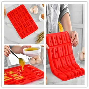 

2020 Newest Hot Silicone Large Alphabet Ice Chocolate Letter Mould Stencil Cake Jelly Cupcake Baking Mold
