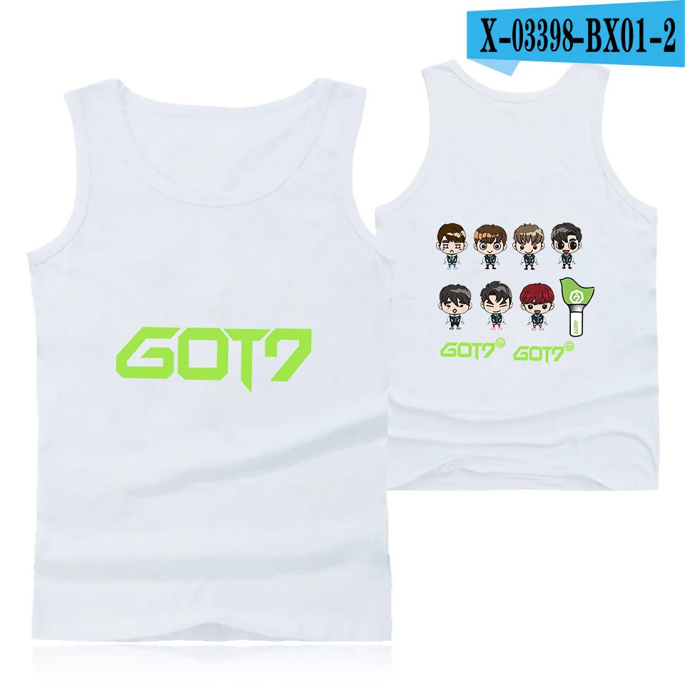 GOT7-2d, harajuku, Спортивная майка без рукавов для тренировок, майка, Мужская одежда для фитнеса или бодибилдинга, мужской спортивный жилет, мужские майки - Цвет: BX0102
