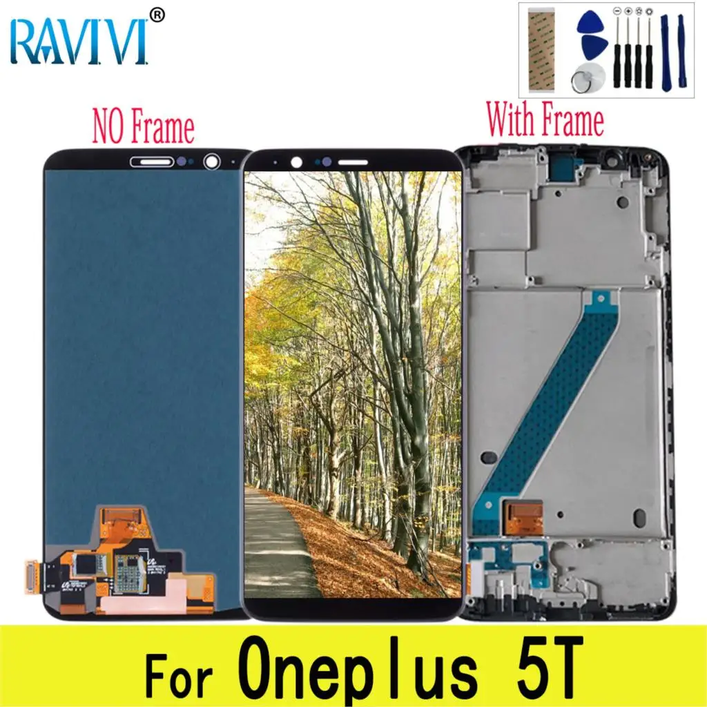 6,0" 5 T lcd для Oneplus 5T lcd дисплей кодирующий преобразователь сенсорного экрана в сборе Замена для Oneplus5T