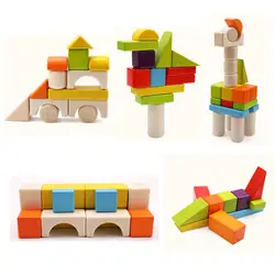 Строительные блоки для детского сада, детские развивающие цветные строительные блоки, настольные строительные блоки, детские деревянные