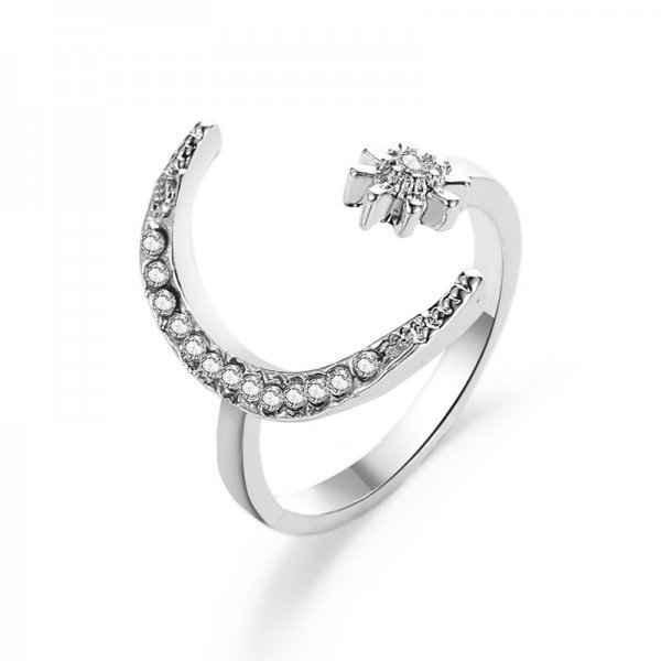 Style Elegant Daisy Flower Opening Ring For Women Adjustable Wedding Party Engagement Finger Rings Statement Jewelry Gift