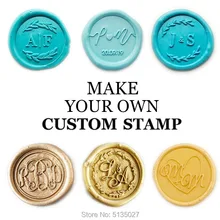 Индивидуальная восковая печать штамп-Персонализированные уплотнения воск штамп-Свадебный пригласительный воск комплект печатей-круглый воск печати