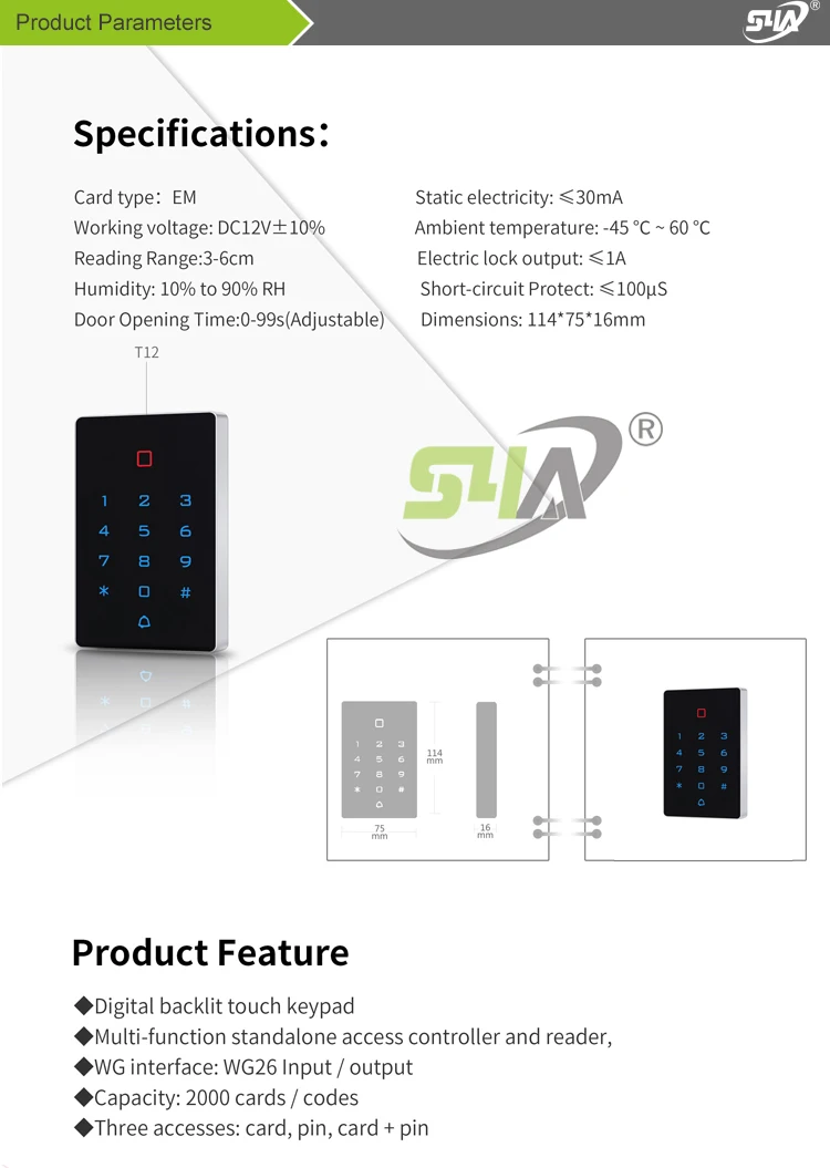 RFID Touch Standalone controller