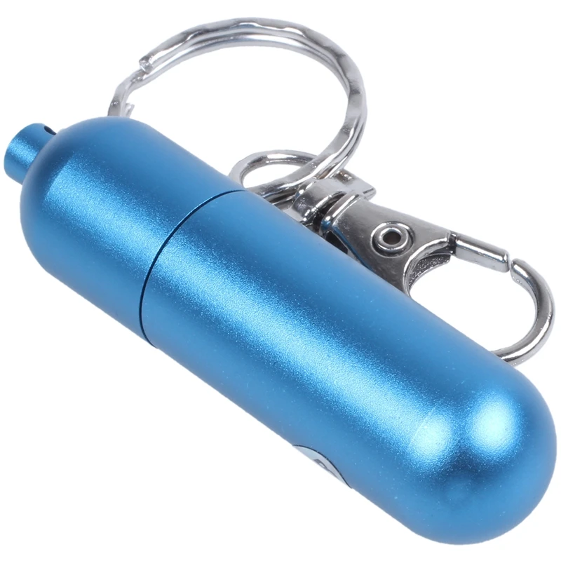 USB флэш-диск капсульный стиль из алюминия с кольцом для ключей 8 GB синий