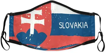 

Distressed Slovakia Flag Face Mask Washable Anti Dust Mask with 4PCS 5Layers Filters for Bicycle, Cycling,Sports, Motorcycling