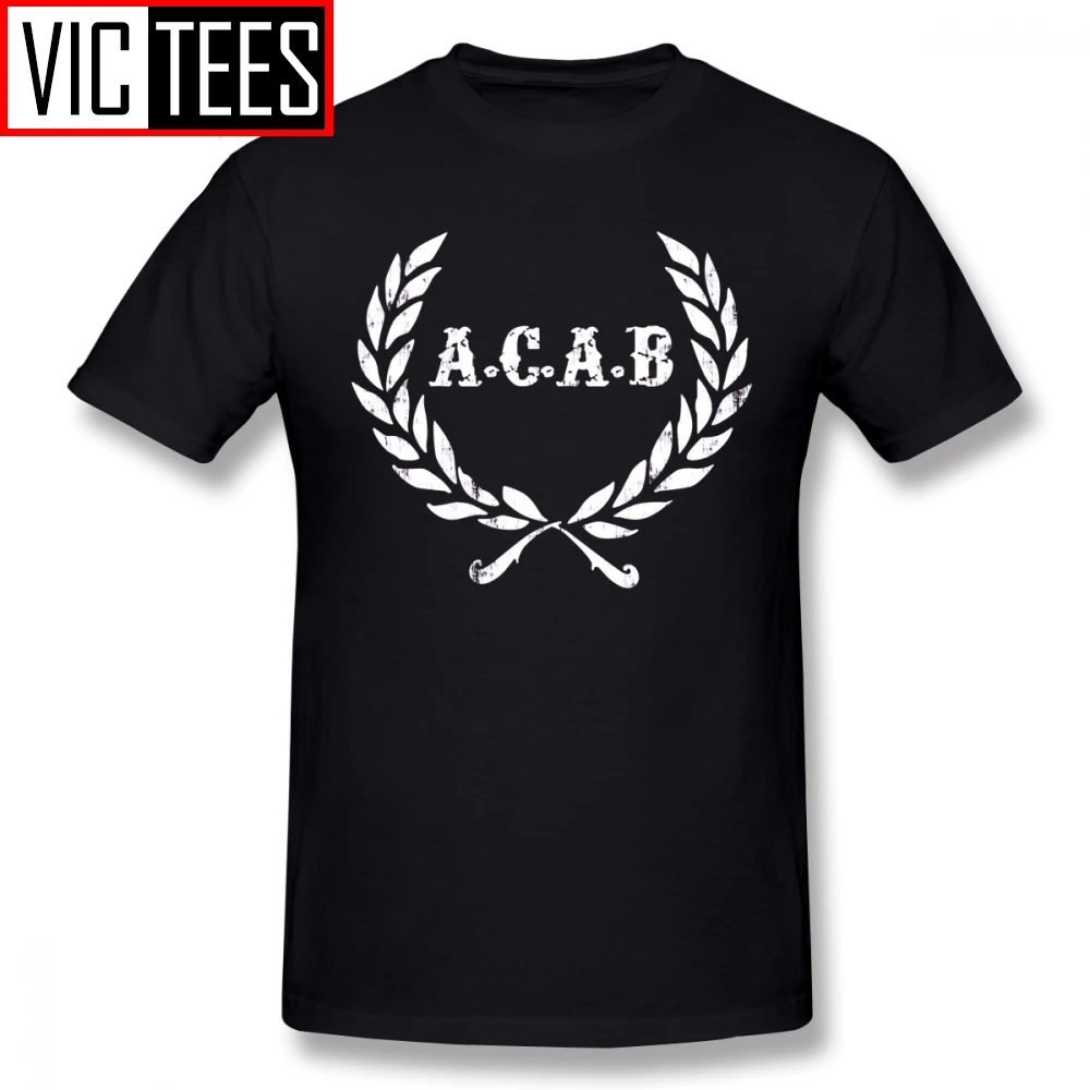 Мужские футболки Acab A C B Футбольная Футболка ACAB Мужская футболка с принтом 100%