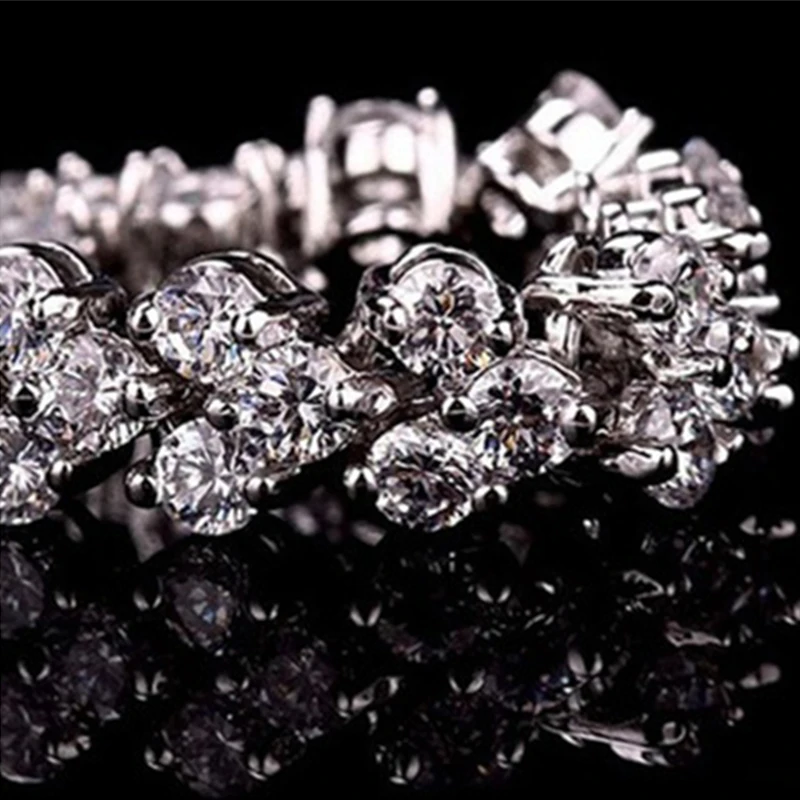 Стильные браслеты с кристаллами, милые романтические женские бриллиантовые модные подарки в римском стиле, 3 цвета, красивые украшения высокого качества