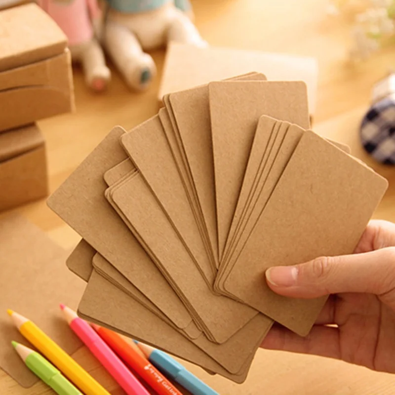 

100 Pieces Wedding Party Favor Label Gift Cards Blank Craft Paper Tags