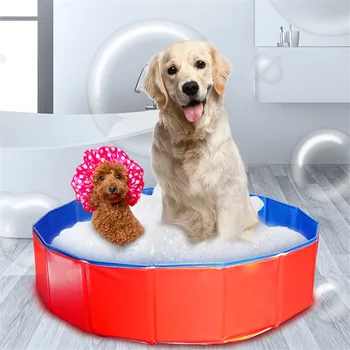 

Collapsible Bathing Pool for Dogs Cats Foldable Dog Pool Pet Bath Inflatable Swimming Tub Portable Durable PVC Composite Cloth