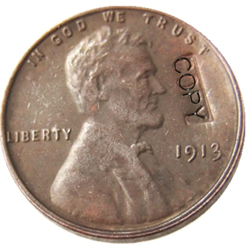 США один цент 1913 P/D/S копия монет