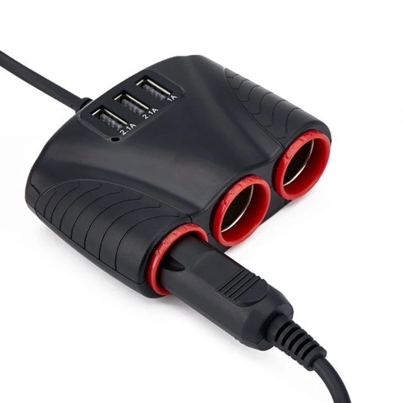 Universial 3 способ прикуривателя Разветвитель 12 в три USB зарядное устройство адаптер питания аксессуар для автомобиля