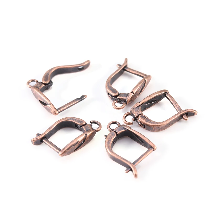 Antique copper Fostfo 10 шт./лот 11*18 мм u-образные серьги-Крючки покрытые французский крючок для серьги ушной проволоки рычаг назад открытая петля DIY ювелирных изделий - Цвет: Antique copper