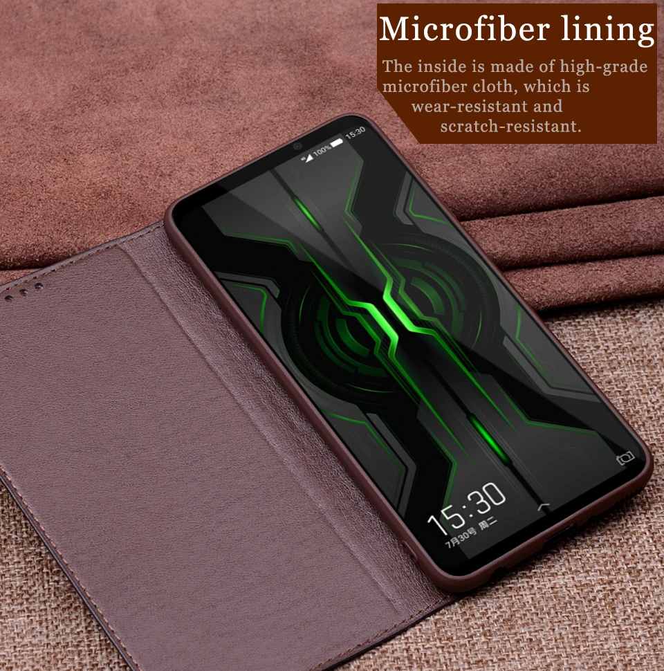 Чехол из натуральной кожи с откидной крышкой для Xiaomi Mi Black Shark 2 Pro, Магнитный чехол для Shark 2, кожаный чехол, чехлы для телефонов Fundas