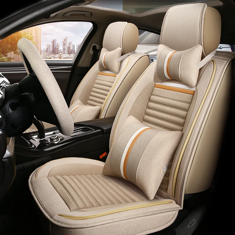Чехлы для автомобильных сидений из льняного волокна lexus ct is es js jsf lc ls gx lx rx 200 250 300