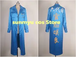 Настройка, Бесплатная доставка! HKT48 Miyawaki Sakura Shekarashika голубое пальто костюм для косплей, изготовление под заказ размер Хэллоуин оптовая