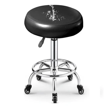 

PU Leather fabric material Round chair cover waterproof Dining seat Chair Covers Hotel Banquet Seat Covers Chair Protector