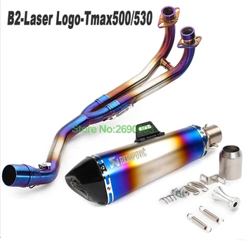 

Slip on For Yamaha Tmax 500 Tmax530 2016-2018 Year Motorcycle Akrapovic Exhaust Stainless Steel Motorbike Muffler Escape