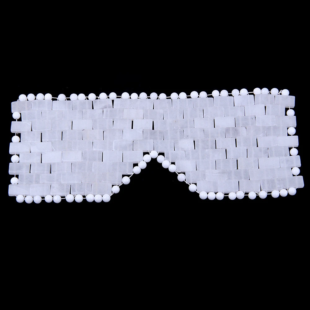 Clear Quartz Натуральный кристалл кварца маска для глаз розовая кварцевая маска для глаз медитация энергия Исцеление чакры Кристалл Камень домашний декор - Цвет: Clear Quartz