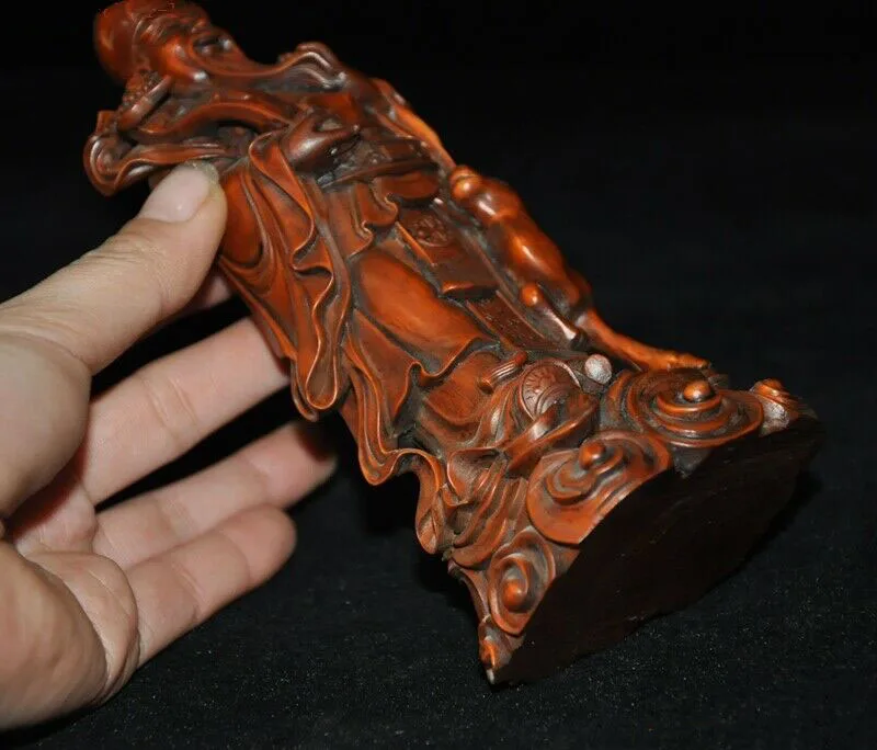 Свадебное украшение, Китай, самшит, дерево, ручная резьба, храм джамбала, маммон, богатство, статуя Будды