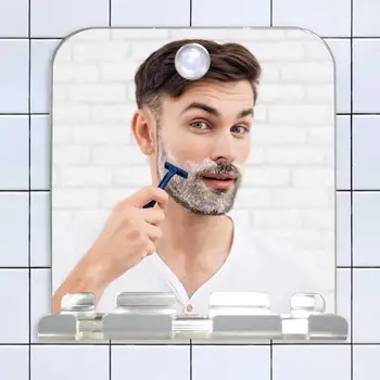 

Square Anti-fog And Drop-proof Bathroom Mirror Hanging Razor Toothbrush And Anti-fog Mirror Fogless Shower