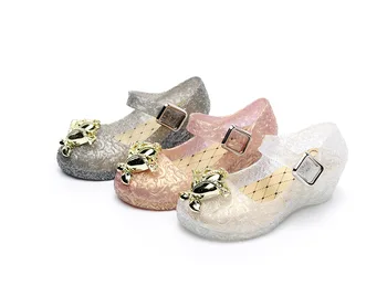 

New Hot Jelly Children's Shoes Little Girl's Shoes Princess Wedges Student Shoes Baby Comfort Rubber Shoes Jelly Sandals Girl