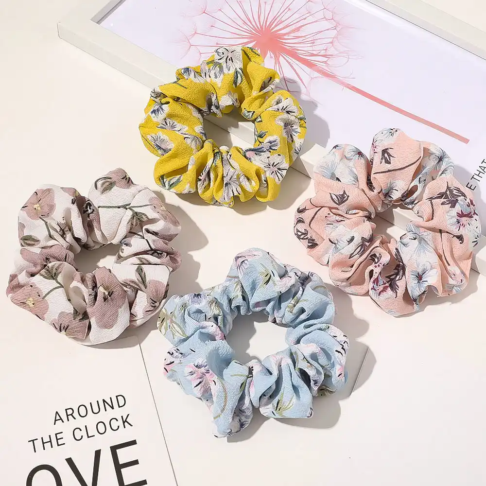 Download Hair Ties And Hair Accessories Spring Scrunchies Spring Flowers Handmade Scrunchie Locally Sourced Fabrics Made In Canada Hair Accessories Accessories Valresa Com