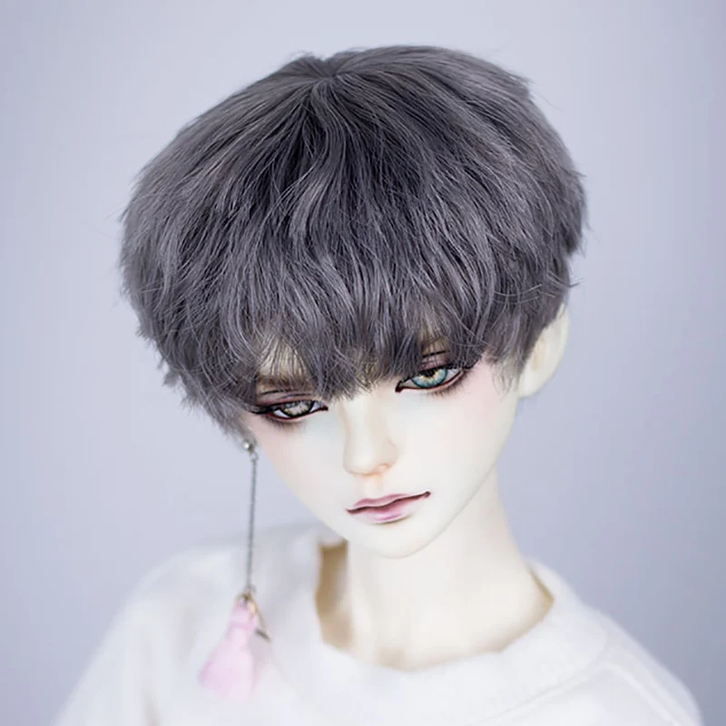 Allaosify bjd парик 1/3 1/4 1/6 высокотемпературный парик для мальчика короткие волосы кукольные парики с челкой модный тип стильные волосы BJD