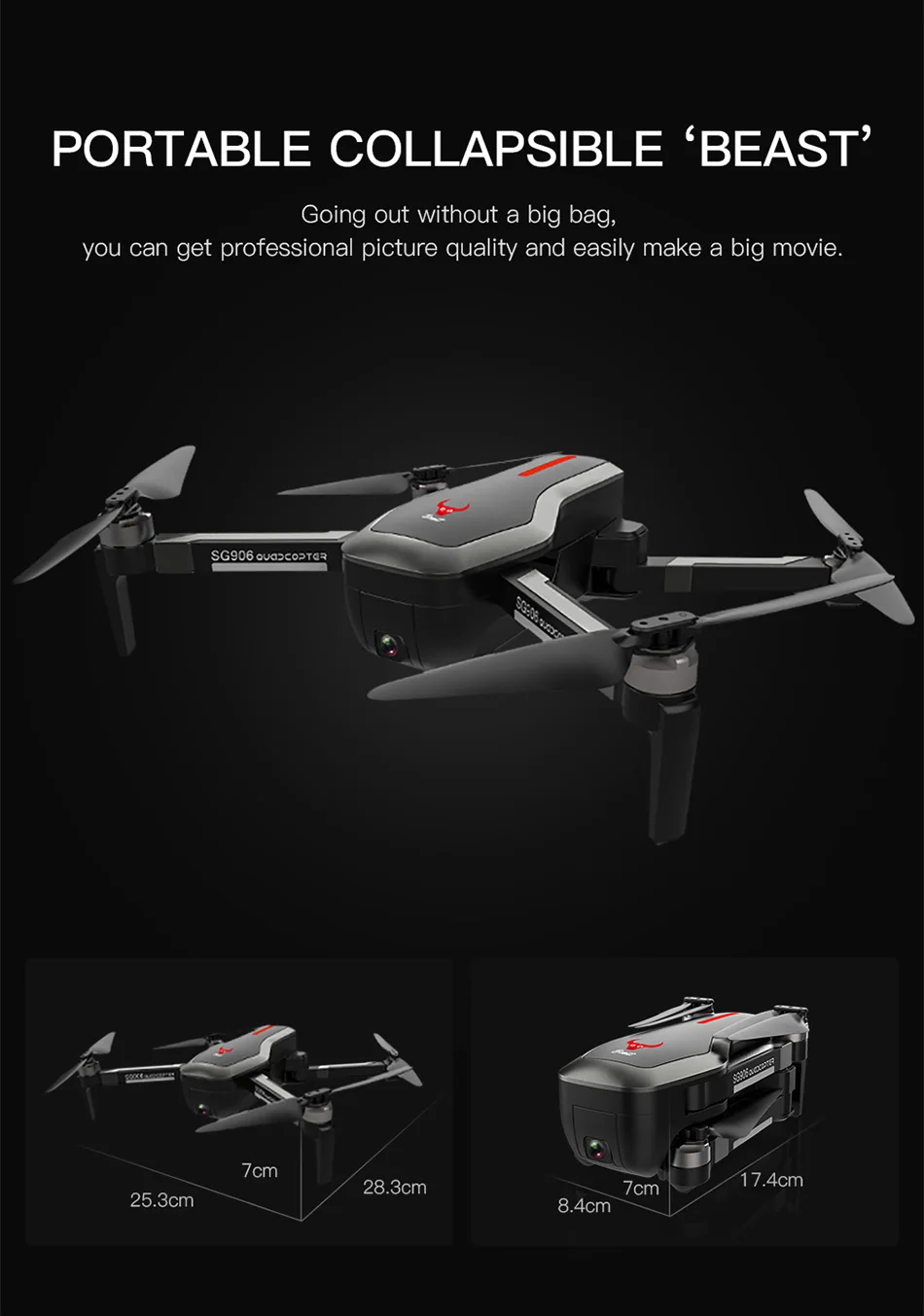 2021 NWE SG906/SG906 Pro 2 drone 4k HD mechanical 3-Axis gimbal camera 5G wifi gps system supports TF card drones distance 1.2km