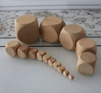 

20pcs 1.6x1.6x1.6cm DIY dice wood color screen creative hand-painted design materials