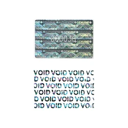 2x3cm Silver High Security holographic Stickers Authentic Warranty Void Seal Hologram Label with Unique Number Adhesive label