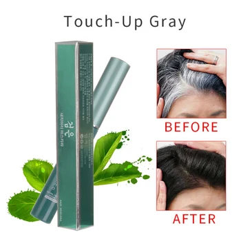 

Natural Plant White Hair Cover Pen Durable Black Brown Temporary Hair Dye Soft Cream One-off Hair Color Hot k7