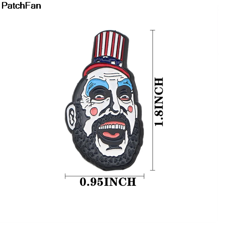 Patchfan Смешной клоун эмалевые броши, булавки цинк Металл insignia para рюкзак «сделай сам»; одежда для сумки, Бейджи для мужчин A2402