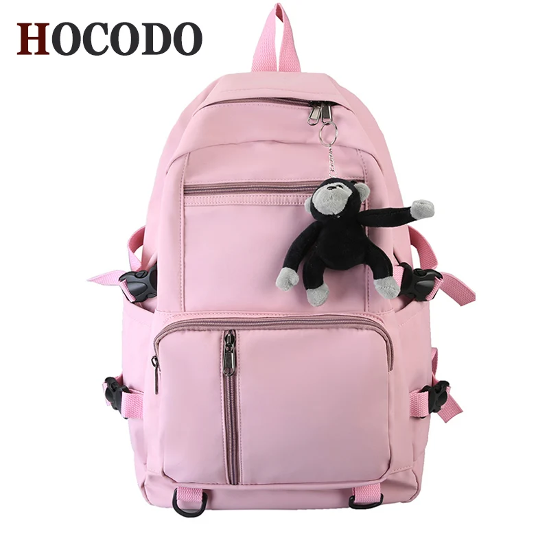 HOCODO простые однотонные Цвет женский рюкзак в стиле унисекс большой Ёмкость