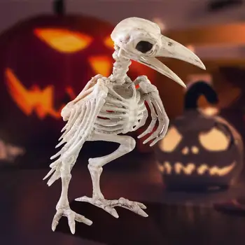 

Bird Animal Skeleton Bar Moveable Crow Halloween Crow Crow Skeleton Plastic Haunted House Prop Party Supplies Table Decor Toys